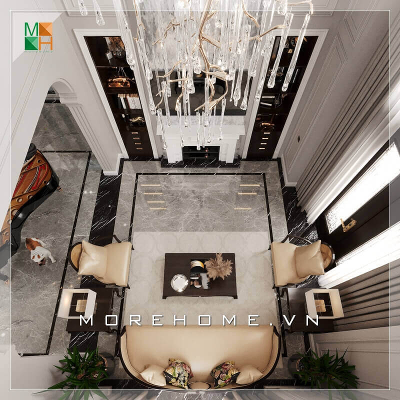 Gợi ý mẫu thiết kế không gian phòng khách tân cổ điển sang trọng cho biệt thự, nhà phố, chung cư, căn hộ penthouse. Thiết kế khách chung cư