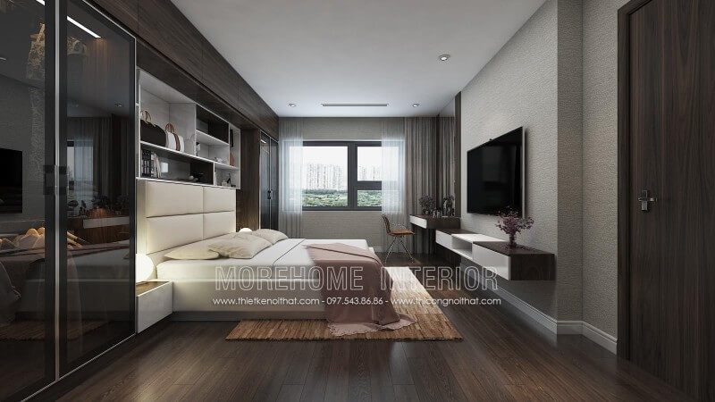 11 Ý tưởng thiết kế nội thất căn hộ chung cư thời thượng với giường ngủ ngủ da đầu giường