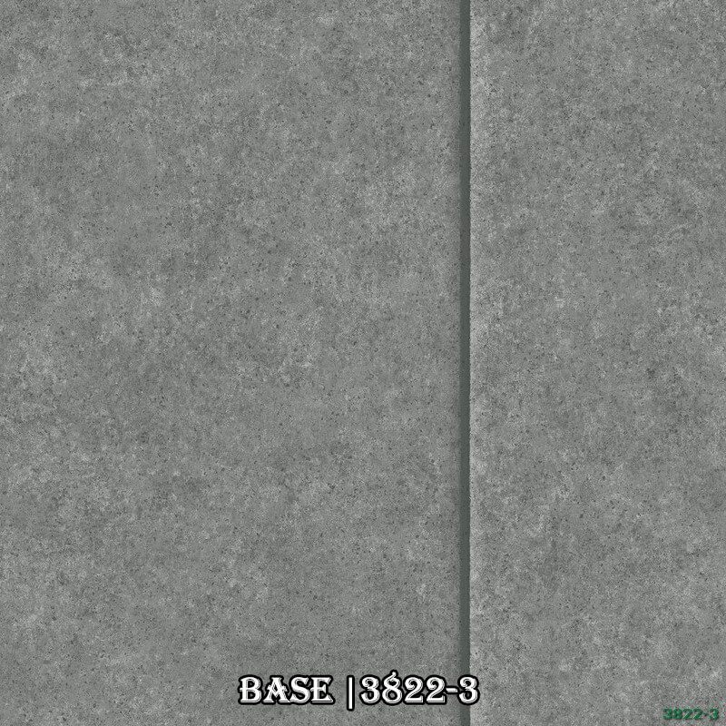 Mẫu giấy dán tường giả bê tông màu đậm với những đường sọc dọc tạo chiều sâu cho không gian.