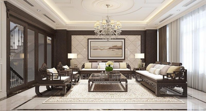 Nét đẹp xưa cũ được thể hiện rõ nét qua bộ Sofa tân cổ điển