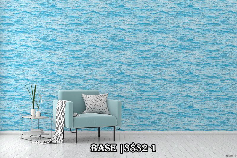 Không gian tươi trẻ, mát mẻ và có sâu sắc được làm đẹp bằng mẫu giấy dán tường hình ảnh sóng biển.